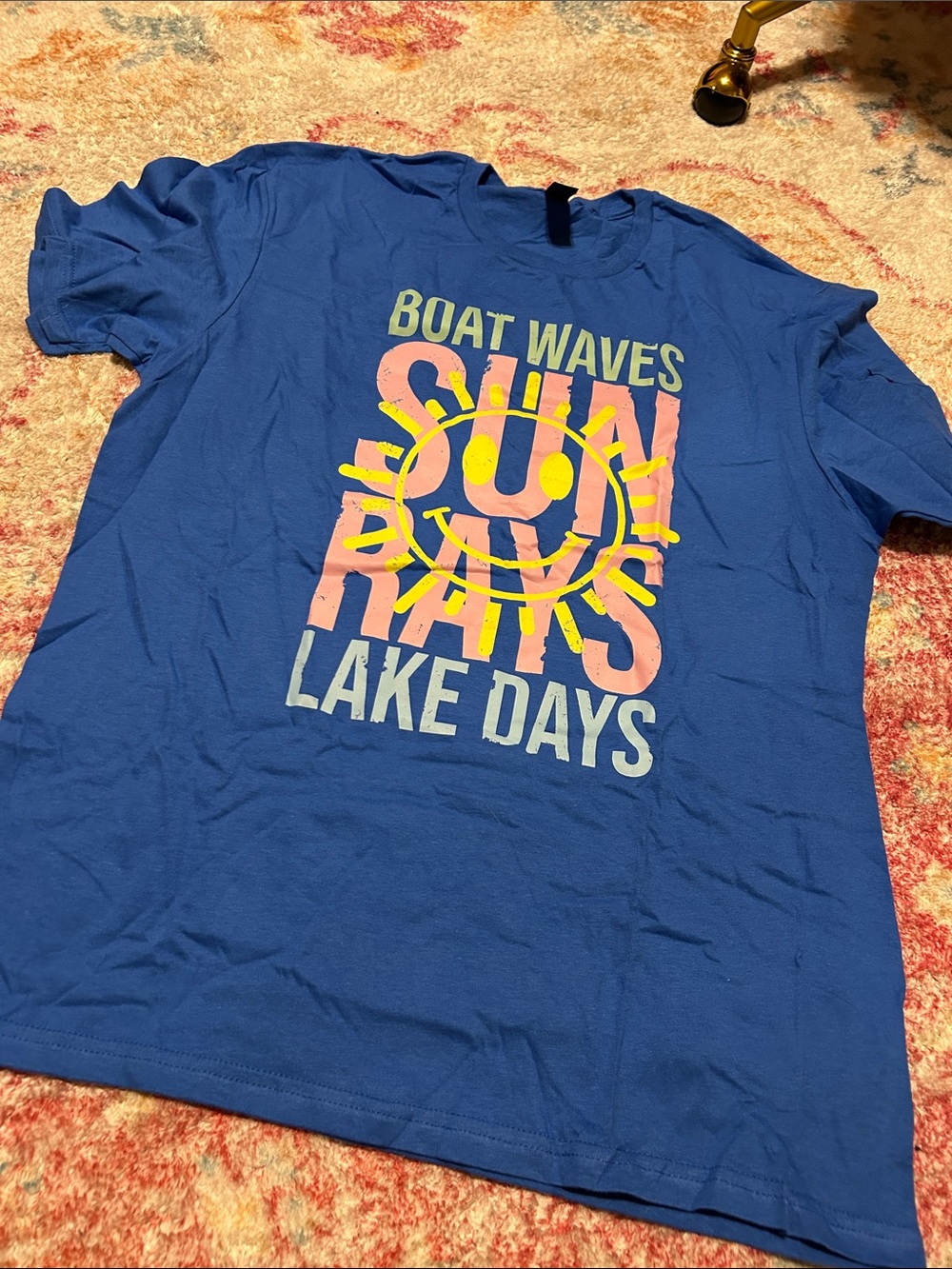 Blue 'Sun Rays Lake Days' Graphic Swim Tee